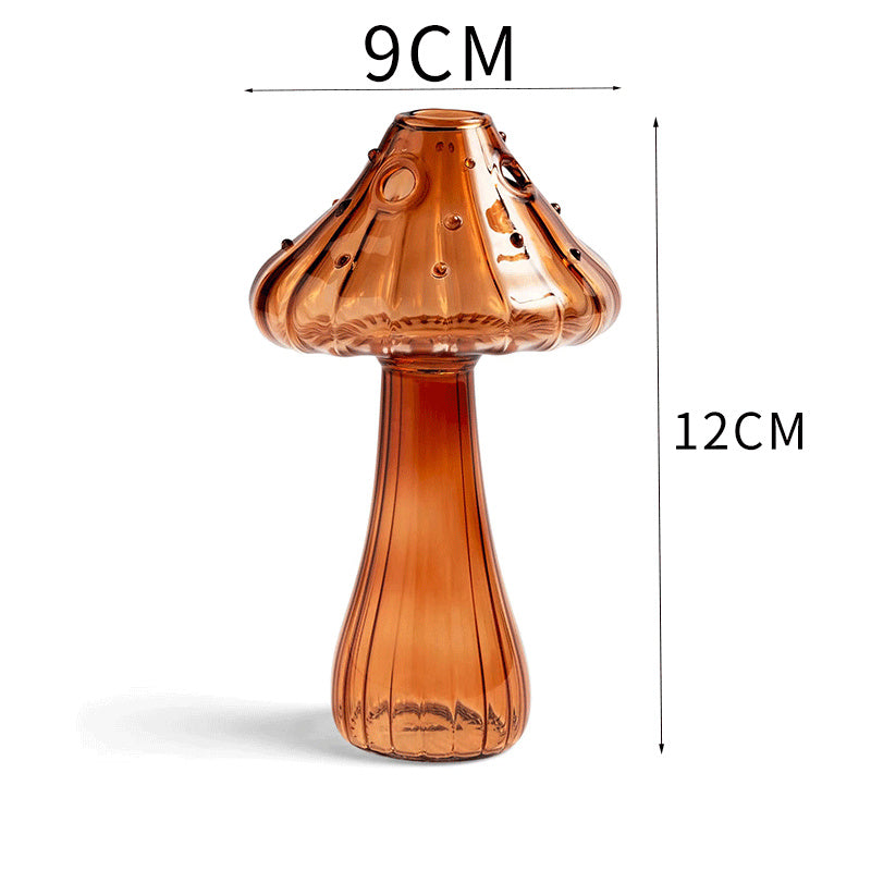 Glass Mushroom Vase - Whimsical Design