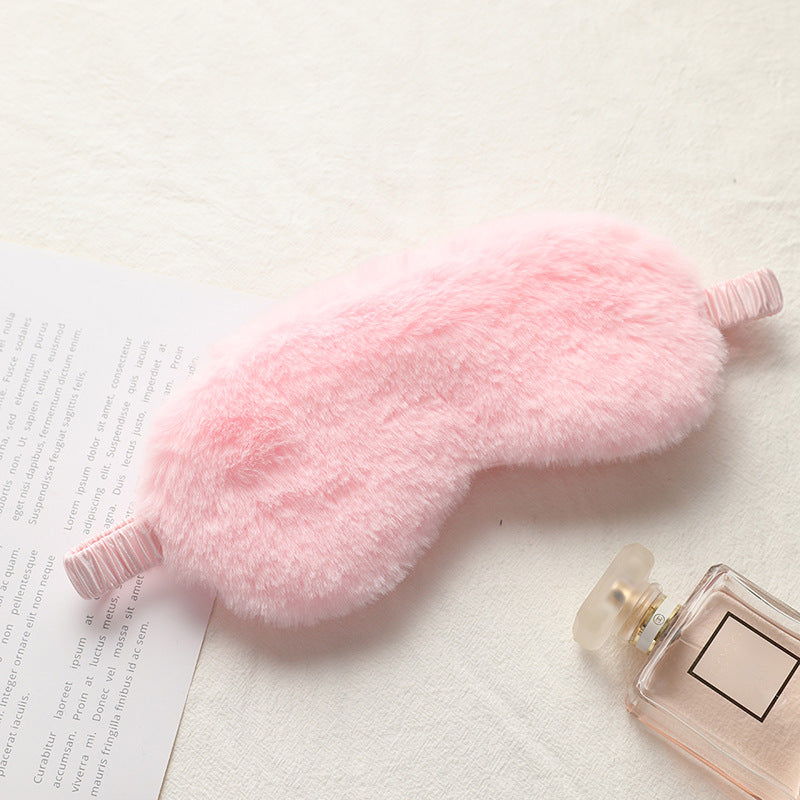 Fur blackout sleep eye mask