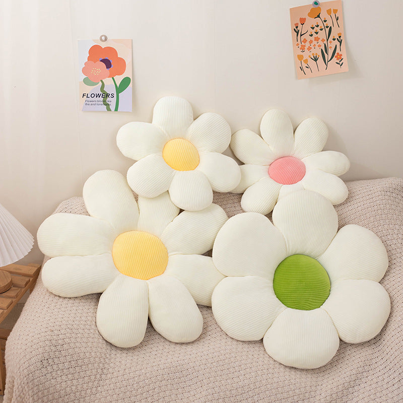 Flower-Shaped Throw Pillow