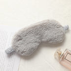 Fur blackout sleep eye mask