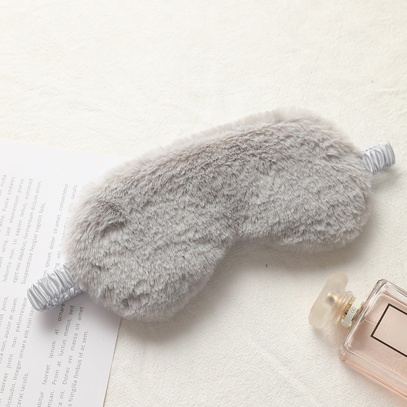 Fur blackout sleep eye mask