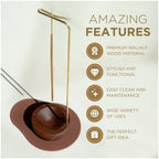 Wooden Inverted Hanging Incense Burner - Upside Down Zen
