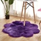 Flower Shape Faux Fur Mat