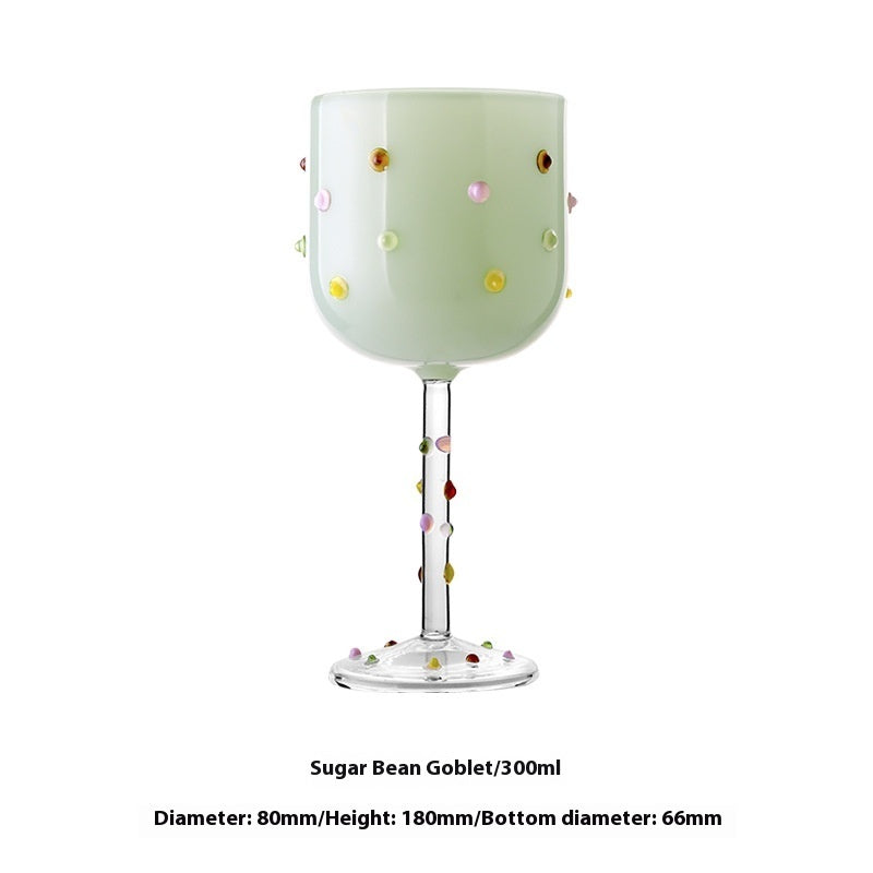 Creative Colored Candy Bean High Beauty Wine Glass