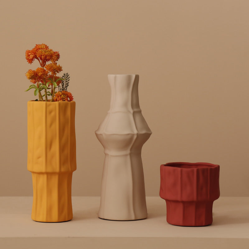 Nordic Morandi Art Vase - Simple Villa Living Room Decor