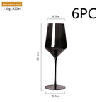 Household Black Crystal Glasses Goblets Wine Glass