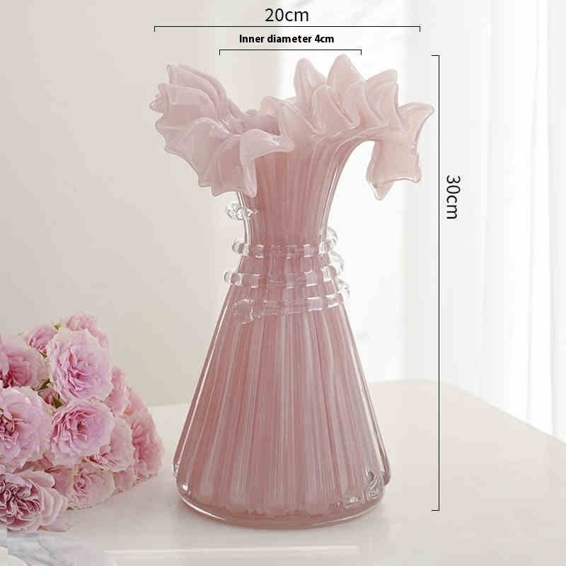 French Lace Dance Dress Glass Vase - Elegant