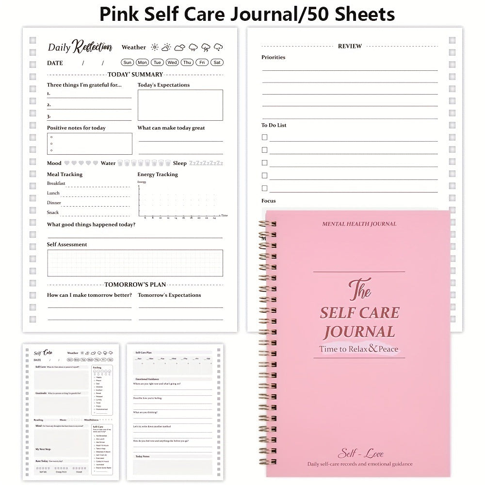 100 Page Self Care And Emotional Well Being Journal