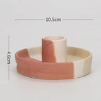 Ceramic Candle Pedestal - Jewelry Storage Tray
