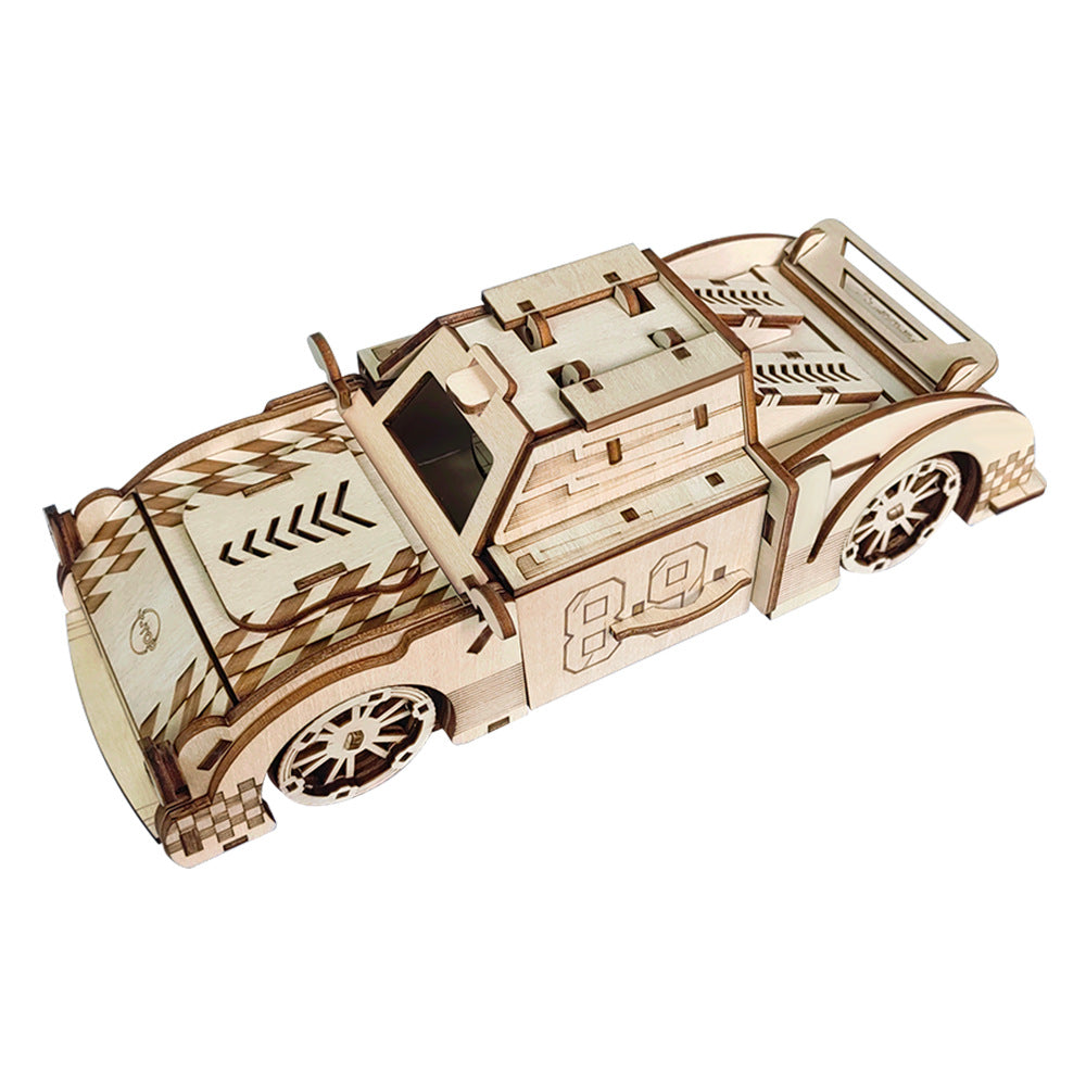Handmade DIY Wooden Sports Car Model 3D Puzzle Puzzle