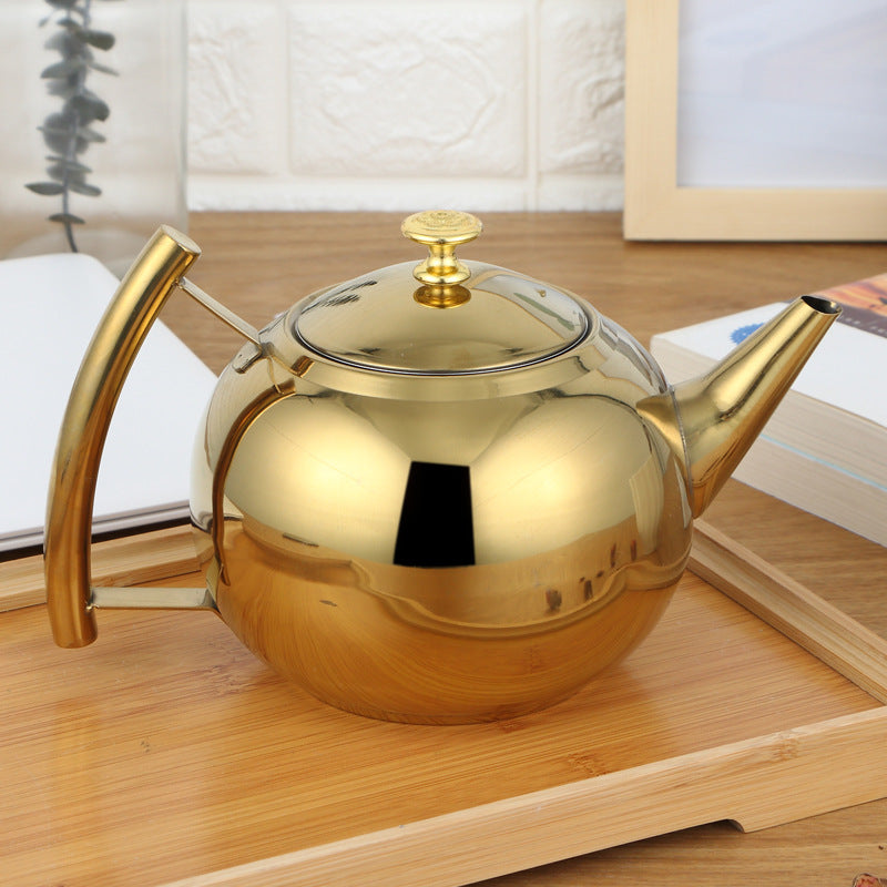 Gold Stainless Steel Teapot