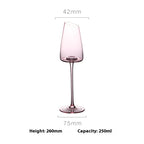 Flamingo French Oblique Concave High Foot Glass Crystal Glasses