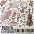 Vintage Journal Ballet Themed Stickers