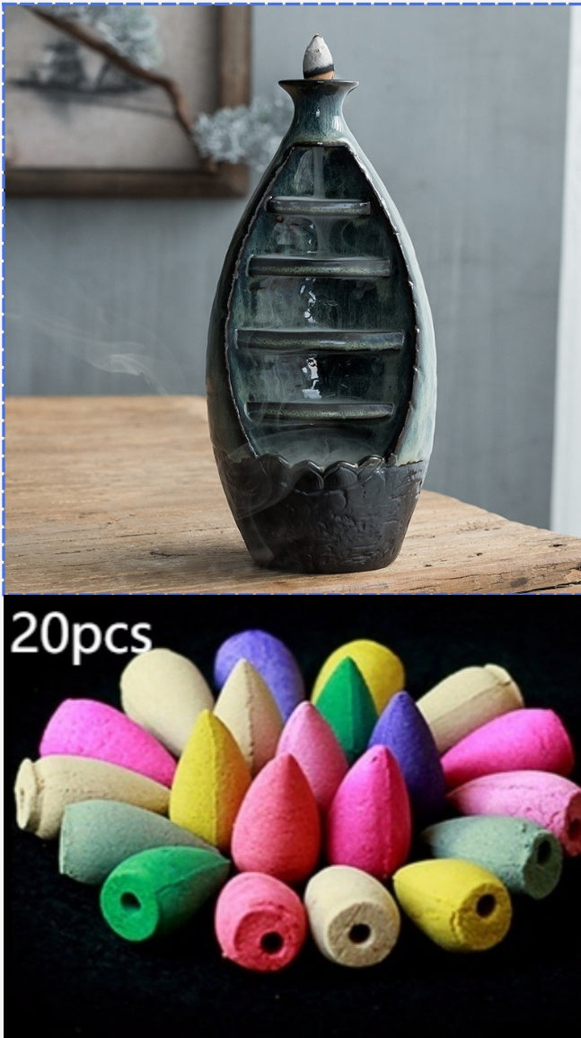Indoor Incense Tower - Cone Burner with Smoke View