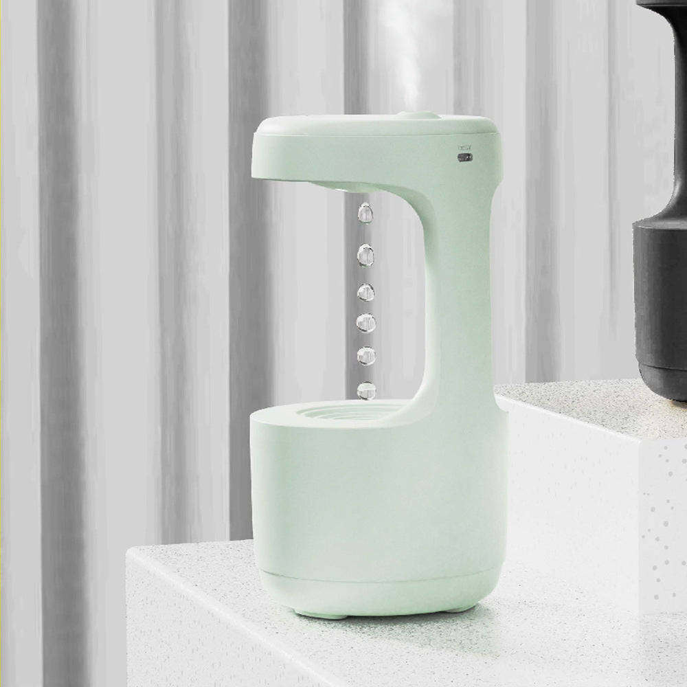 Anti-Gravity Water Drop Humidifier - Backflow with Clock