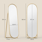 Gold Curved Full Length Mirror