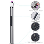 Rechargeable Metal Lighter - Windproof Candle Igniter