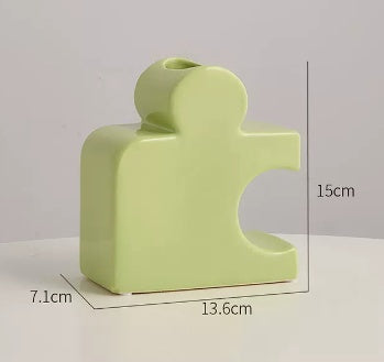 Ceramic Jigsaw Vase - Puzzle Flower Arranger