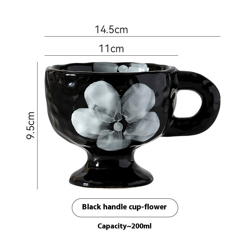 Personalized Simple Ceramic Creative Mug Hand-pinching Irregular