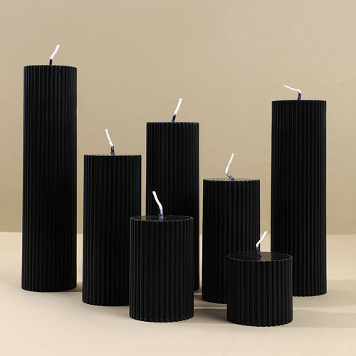 Black Cylinder Soy Wax Aromatherapy Candles