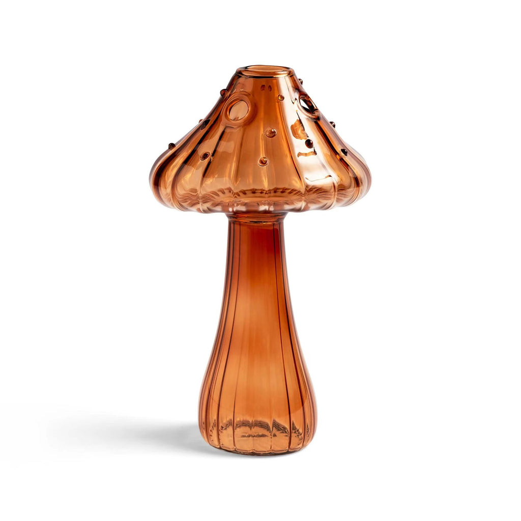 Glass Mushroom Vase - Whimsical Design