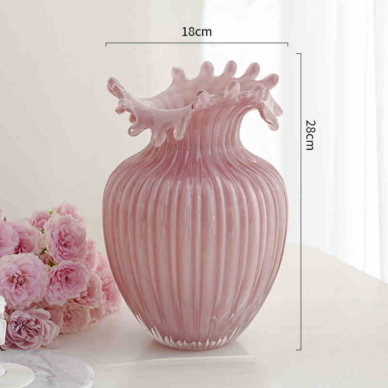 French Lace Dance Dress Glass Vase - Elegant