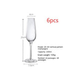 Nordic Vertical Striped Wine Glass High Leg