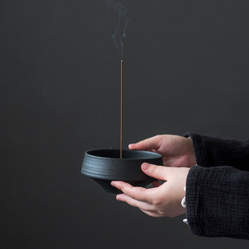 Handmade Ceramic Zen Incense Burner - Retro Style