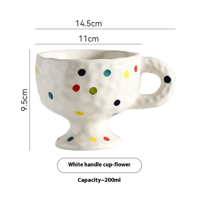 Personalized Simple Ceramic Creative Mug Hand-pinching Irregular