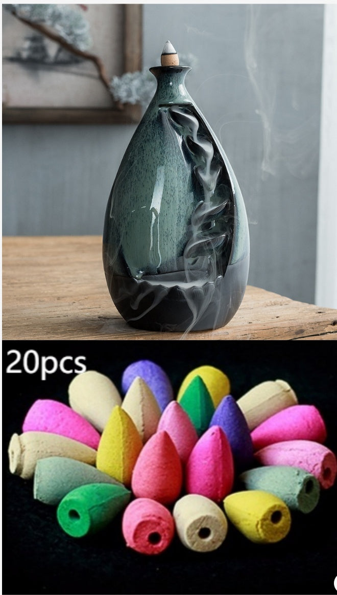 Indoor Incense Tower - Cone Burner with Smoke View
