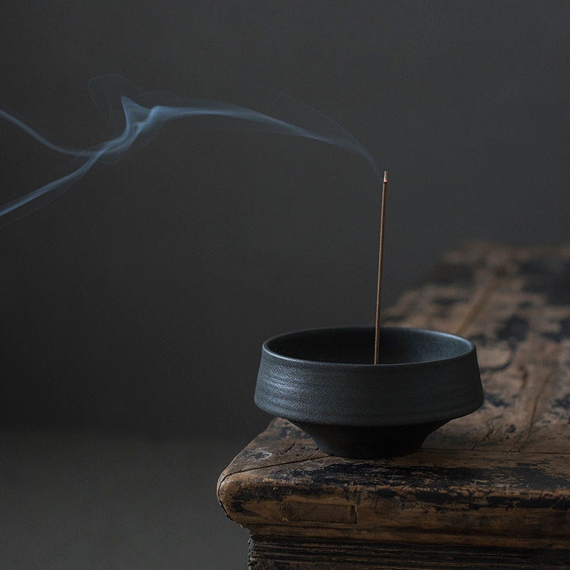 Handmade Ceramic Zen Incense Burner - Retro Style