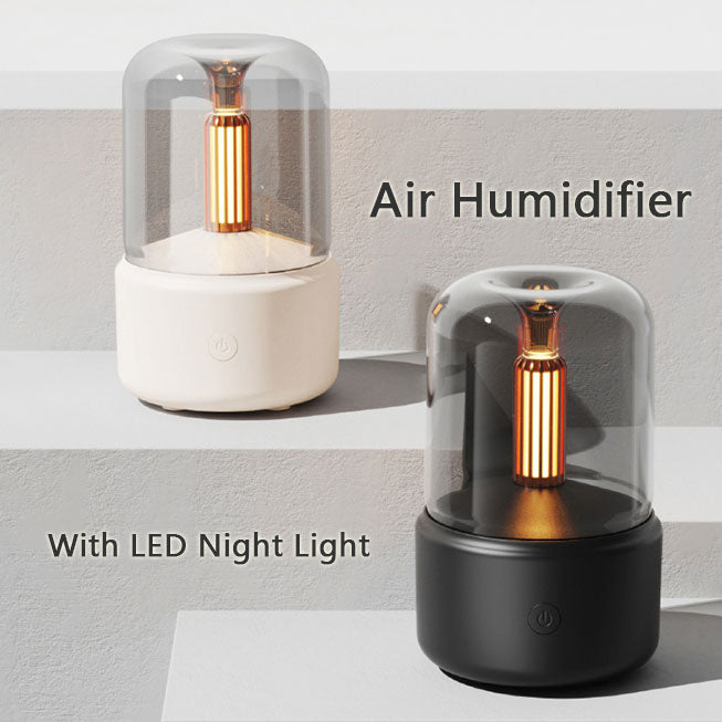 Candlelight Aroma Diffuser - LED Night Light Humidifier