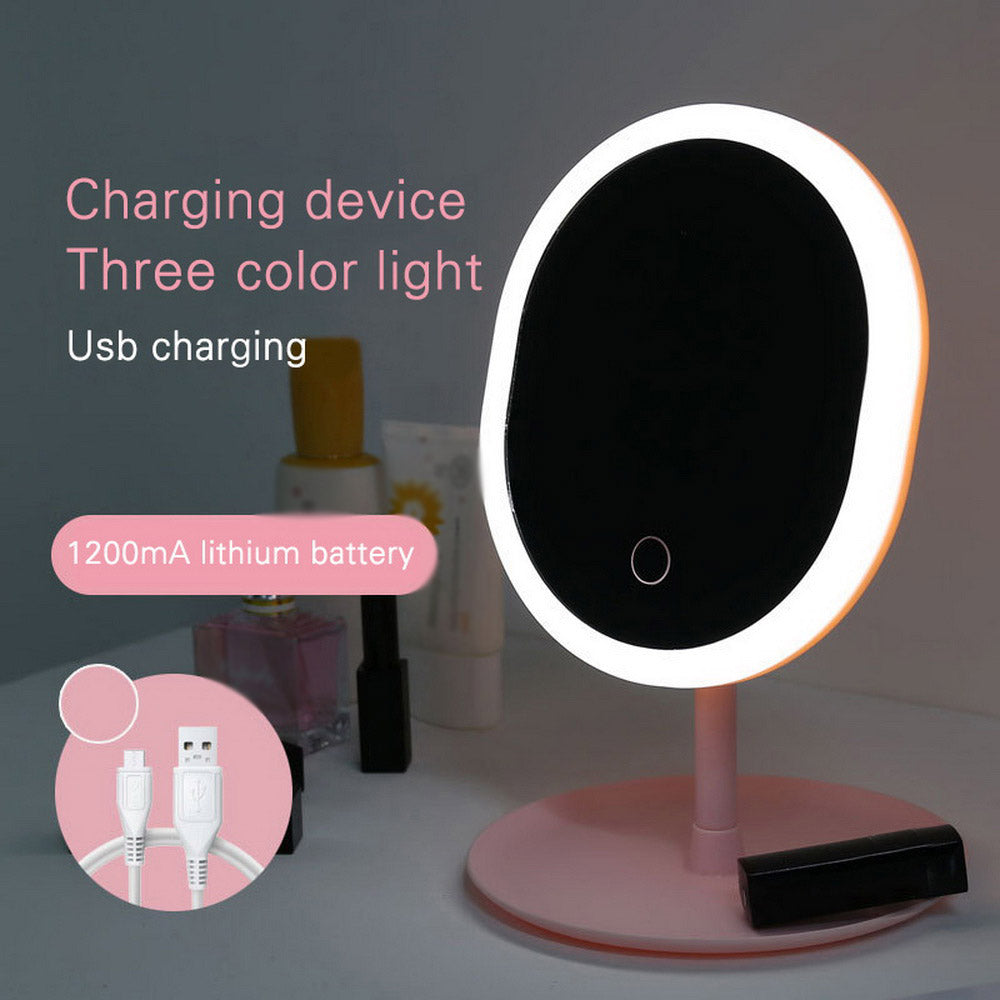 LED Circle Desktop Mirror