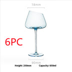 Klein Blue Crystal Glass Goblet Red Grape Wine Glass