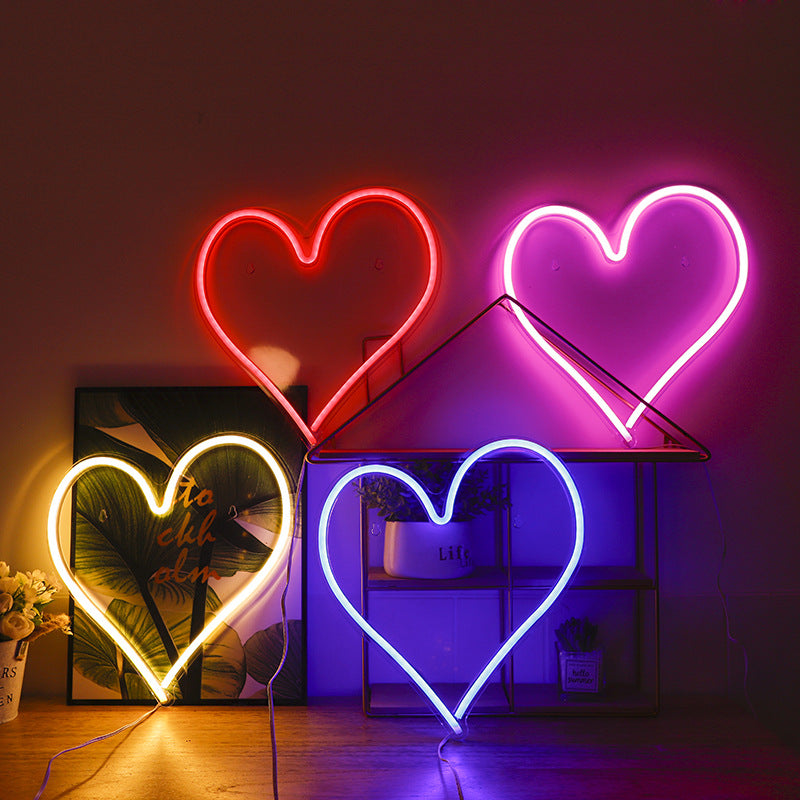 Love Heart Neon Light - Acrylic Atmosphere Decoration