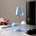 Klein Blue Crystal Glass Goblet Red Grape Wine Glass