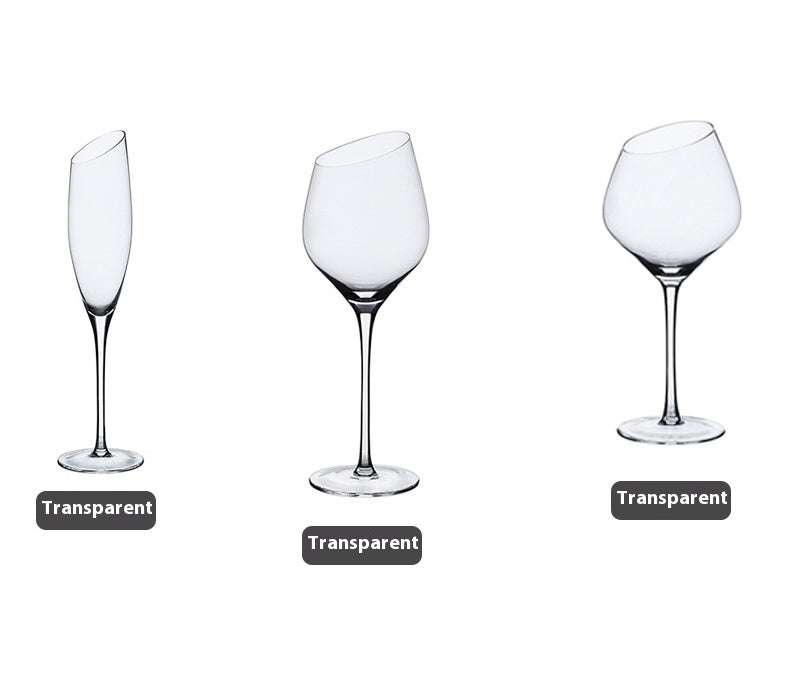 Beveled Big Belly Goblet Crystal Red Wine Electroplated Color Wine Champagne Glass