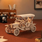 ROKR 3D Wooden Puzzle DIY Model Vintage Car MC801 Building Toys Gifts For Teens