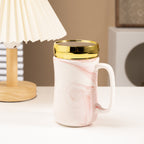 Simple Glaze Glossy Color Ceramic Mirror Mug Creative Home Couple Water Cup