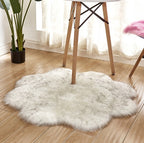 Flower Shape Faux Fur Mat