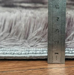 Simple Tie-Dye Long Hair Rug