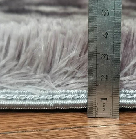 Simple Tie-Dye Long Hair Rug