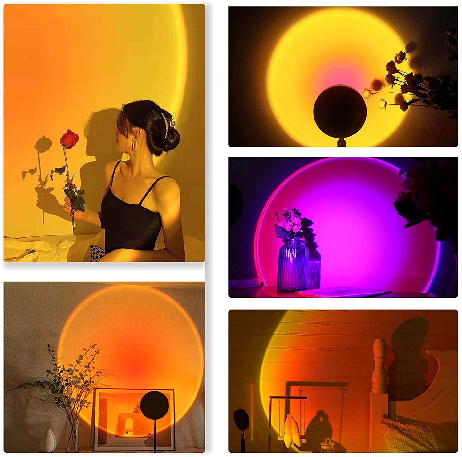 USB Rainbow Projection Desk Lamp - Colorful Light