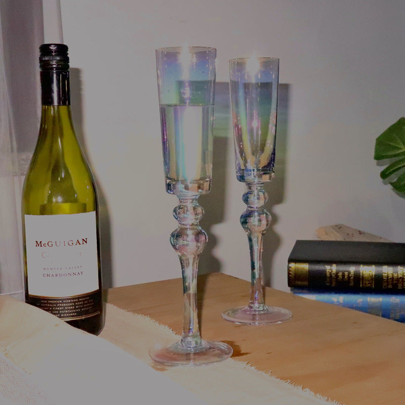 Streamer Rainbow Champagne Glass Crystal Glass Sparkling Wine Glass Sweet Wine Glass Sparkling Wine Glass Goblet