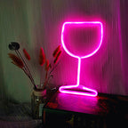 Decorative Wall LED Neon Light - Wine Glass Design