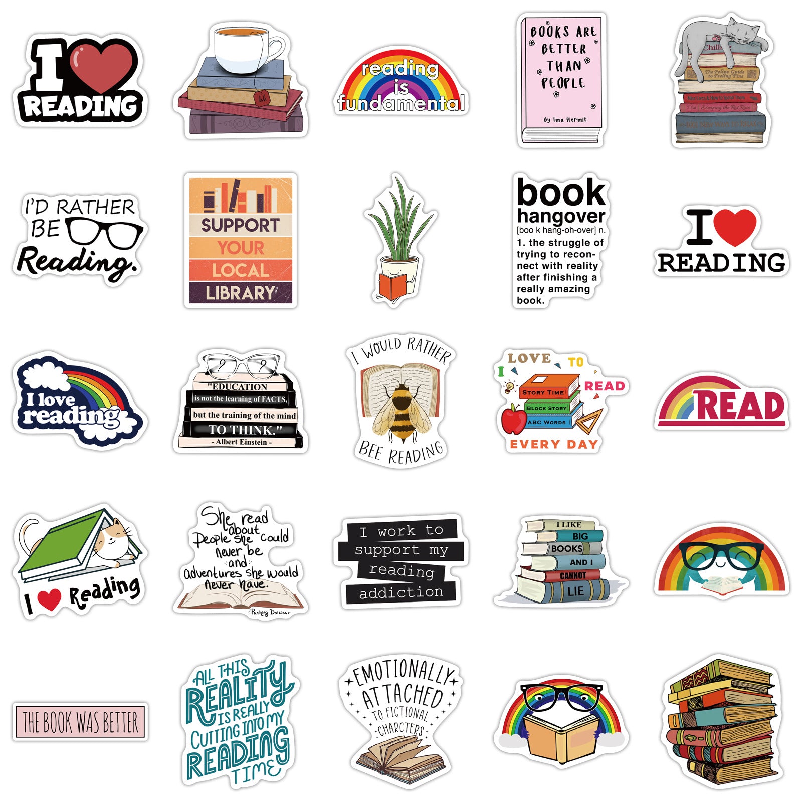 Reading Waterproof Stickers