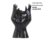 Nordic Body Art Black Ceramic Vase - Sculptural Ornament