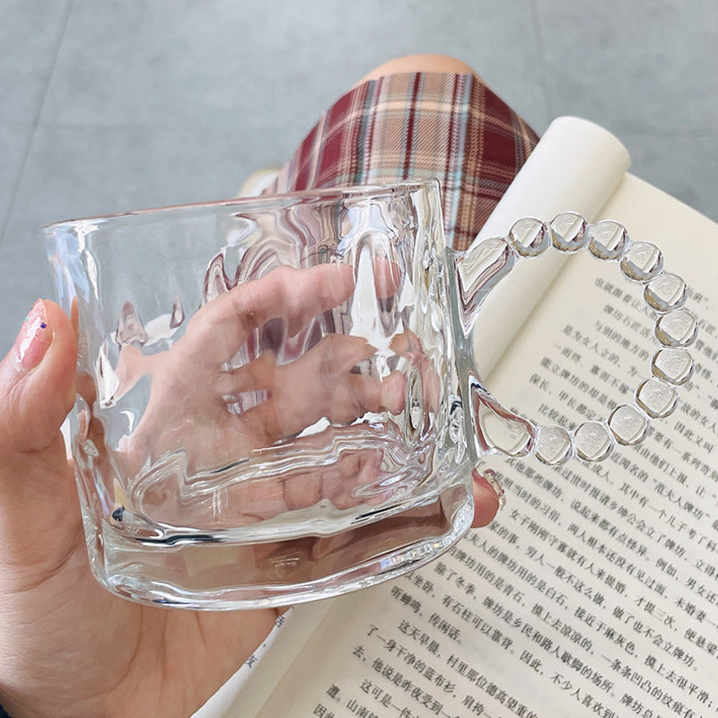 Ins Mug Glass With Handle Aurora Laser Universal Household