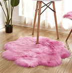Flower Shape Faux Fur Mat