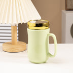 Simple Glaze Glossy Color Ceramic Mirror Mug Creative Home Couple Water Cup